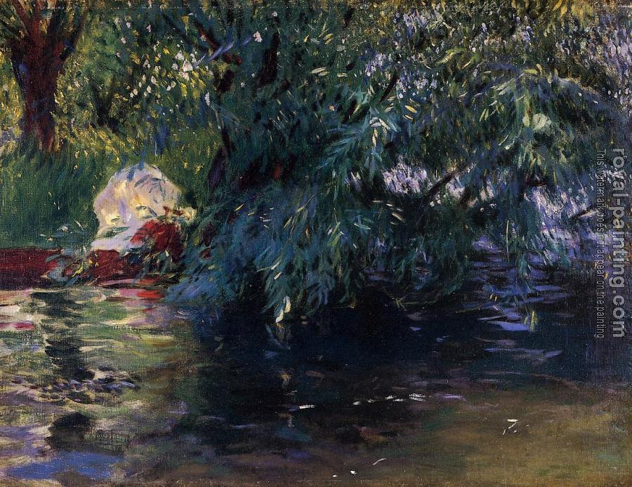 John Singer Sargent : A Backwater, Calcot Mill near Reading